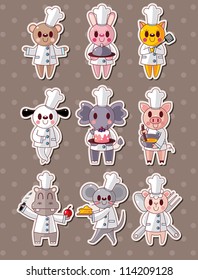 animal chef stickers