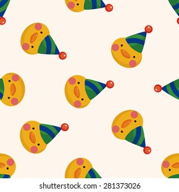 animal chicken cartoon , cartoon seamless pattern background