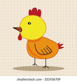 animal chicken cartoon theme elements