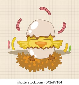 animal chicken cartoon theme elements
