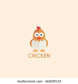 animal chicken cute design, vector illustration eps10 graphic. best for kindergarten education. Introducing animal to kids/children.