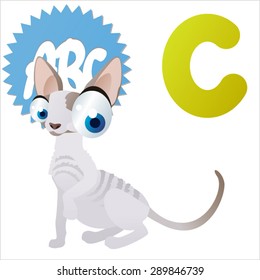 animal children alphabet: C is for Cat