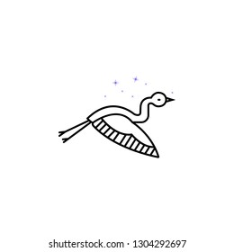 Animal, china bird, stork, China culture icon. Element of China culture icon. Thin line icon for website design and development, app development. 