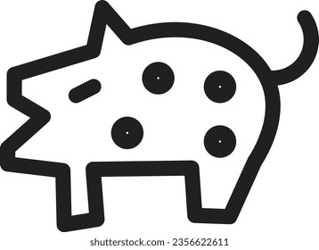 Animal Chinese Pig Outline Icon