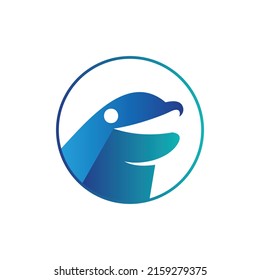 Animal circle logo icon isolated vector illustration