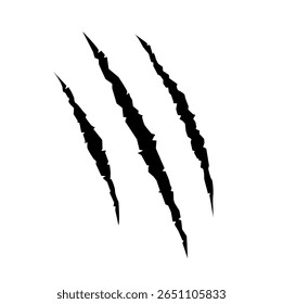 Animal claw paw mark silhouette, tiger, dog, lion, monster, scratches, talons cuts cat, animal claw scratches