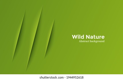 Tierkratze auf grünem Hintergrund. Wildlife-Vektorbanner