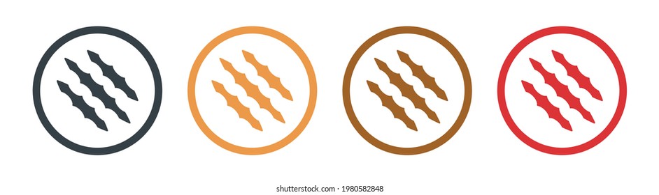 Animal claw scratches icon isolated on white