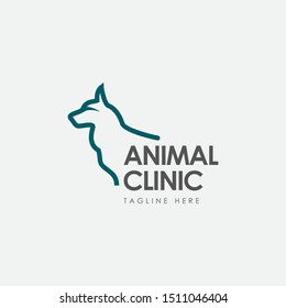 Animal clinic logo concept illustration