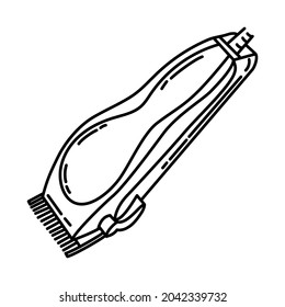 Animal Clipper Kit for Pet Grooming Tools Hand Drawn Icon Set Vector.