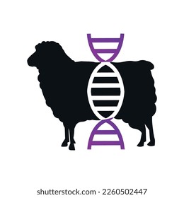 animal cloning Biochemistry symbol, Biological processes sign, biology and engineering drawing, Fgenetic manipulations.
