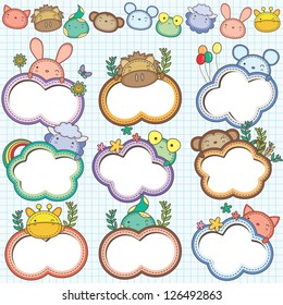 Animal Cloud Frames Set 1 (More animal frames are available)