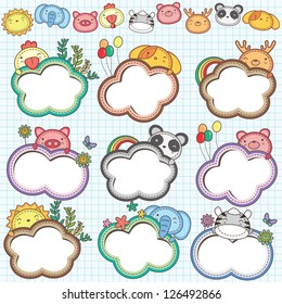 Animal Cloud Frames Set 2 (More animal frames are available)