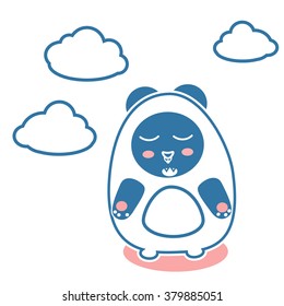  Animal with clouds vector eps 10