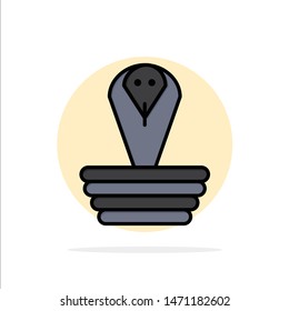 Animal, Cobra, India, King Abstract Circle Background Flat color Icon. Vector Icon Template background