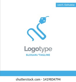 Animal, Cobra, India, King Blue Solid Logo Template. Place for Tagline