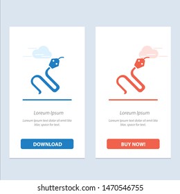 Animal, Cobra, India, King  Blue and Red Download and Buy Now web Widget Card Template. Vector Icon Template background