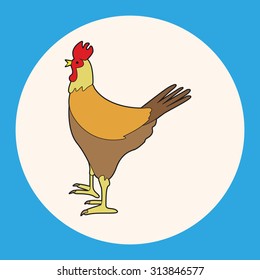 animal cock cartoon theme elements