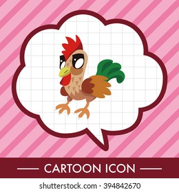 animal cock cartoon theme elements