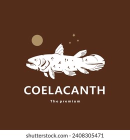 animal coelacanth natural logo vector icon silhouette retro hipster