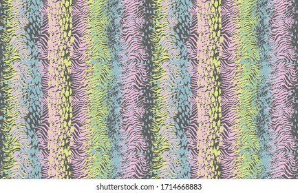 animal colored spots seamless vector pattern 