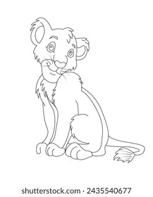Animal Coloring Book Page For Kids