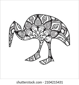 Diseño vectorial de la página del libro de coloreado animal 
