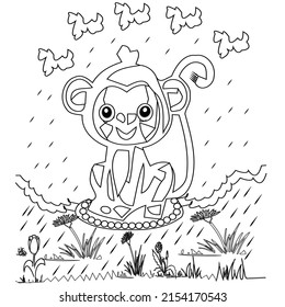 Animal coloring page for kids and adults.