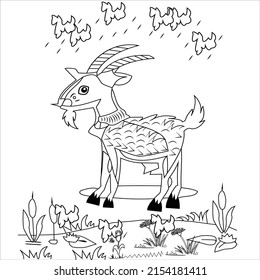 Animal coloring page for kids and adults