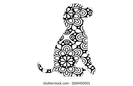 Animal coloring pages. Cute yorkshire terrier and dachshund. Line art design for adult or kids colouring book in zentangle style. Vector illustration.