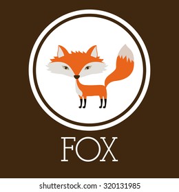 Animal concept about fox design, vector illustration eps 10