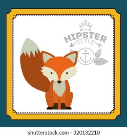 Animal concept about fox design, vector illustration eps 10
