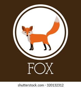 Animal concept about fox design, vector illustration eps 10