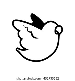 Animal concept represented by bird icon. Isolated and flat illustration