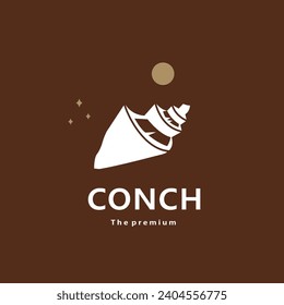 animal conch natural logo vector icon silhouette retro hipster