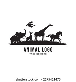 Animal Conservation Logo design. Wildlife Safari Logo design inspiration