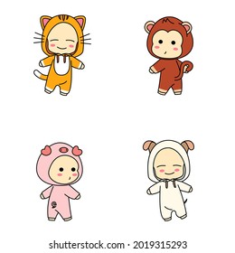 Animal Costume Cat Monkey Pig Dog