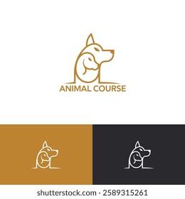 Animal course logo design template