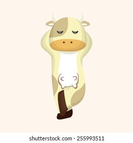 animal cow cartoon theme elements