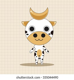 animal cow cartoon theme elements