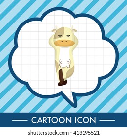 animal cow cartoon theme elements