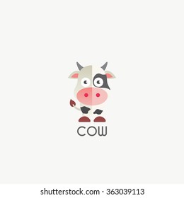 animal cow cute design, vector illustration eps10 graphic. best for kindergarten education. Introducing animal to kids/children.