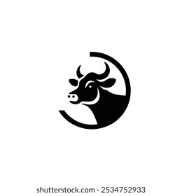 símbolo do logotipo da vaca animal leite