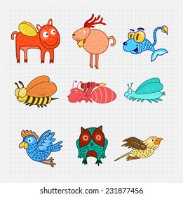Animal creature Collection Vector.
