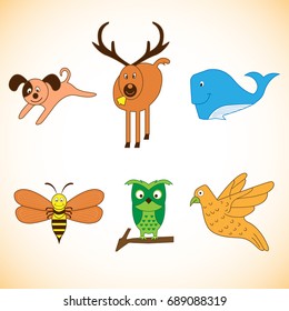Animal creature Collection Vector.