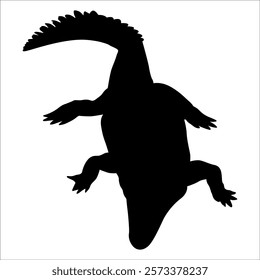 Animal Crocodile Black Silhouette vector illustration