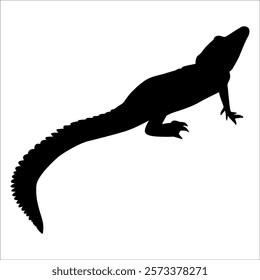 Animal Crocodile Black Silhouette vector illustration