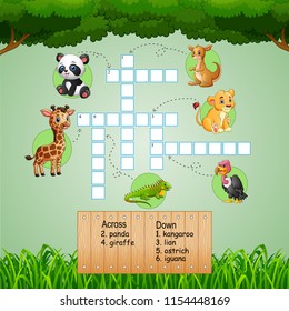 Animal crossword puzzles for kids games