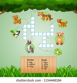 Animal crossword puzzles for kids games