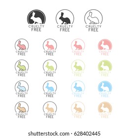 Animal cruelty free symbol. Can be used as sticker, logo, stamp, icon. Vector illustration